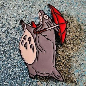 3/$20 My Neighbor Totoro Holding Umbrella Studio Ghibli Movie  Enamel Pin